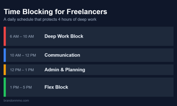 Time Blocking for Freelancers: How I Protect 4 Hours of Deep Work Daily